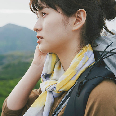 CHAORAS Sports Tenugui / Tie-dye  yellow x purple